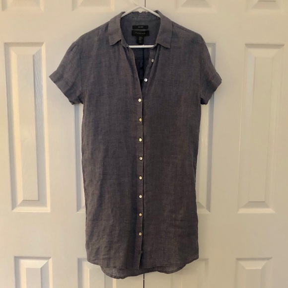 NWT Tahari Linen Shirt Dress - Picture 2 of 6